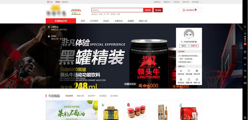 某大型專業(yè)農副產品交易平臺商城網站開發(fā)一期項目 構建全新B2B2C互聯網+經濟